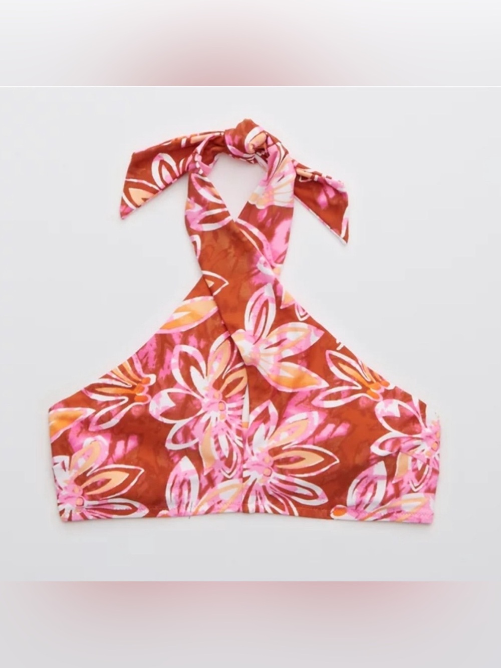 Aerie Crossover Keyhole Halter Bikini Top